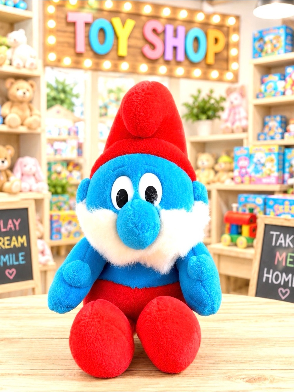 Vintage 1996 PEYO Papa Smurf The Smurfs Collector Figurine Character
